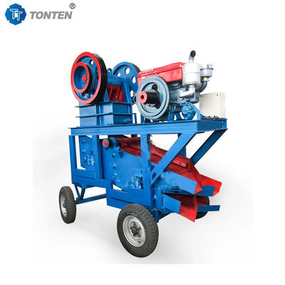 Diesel Mobile Jaw Crusher Concrete Stone Crusher Machine For Mineral